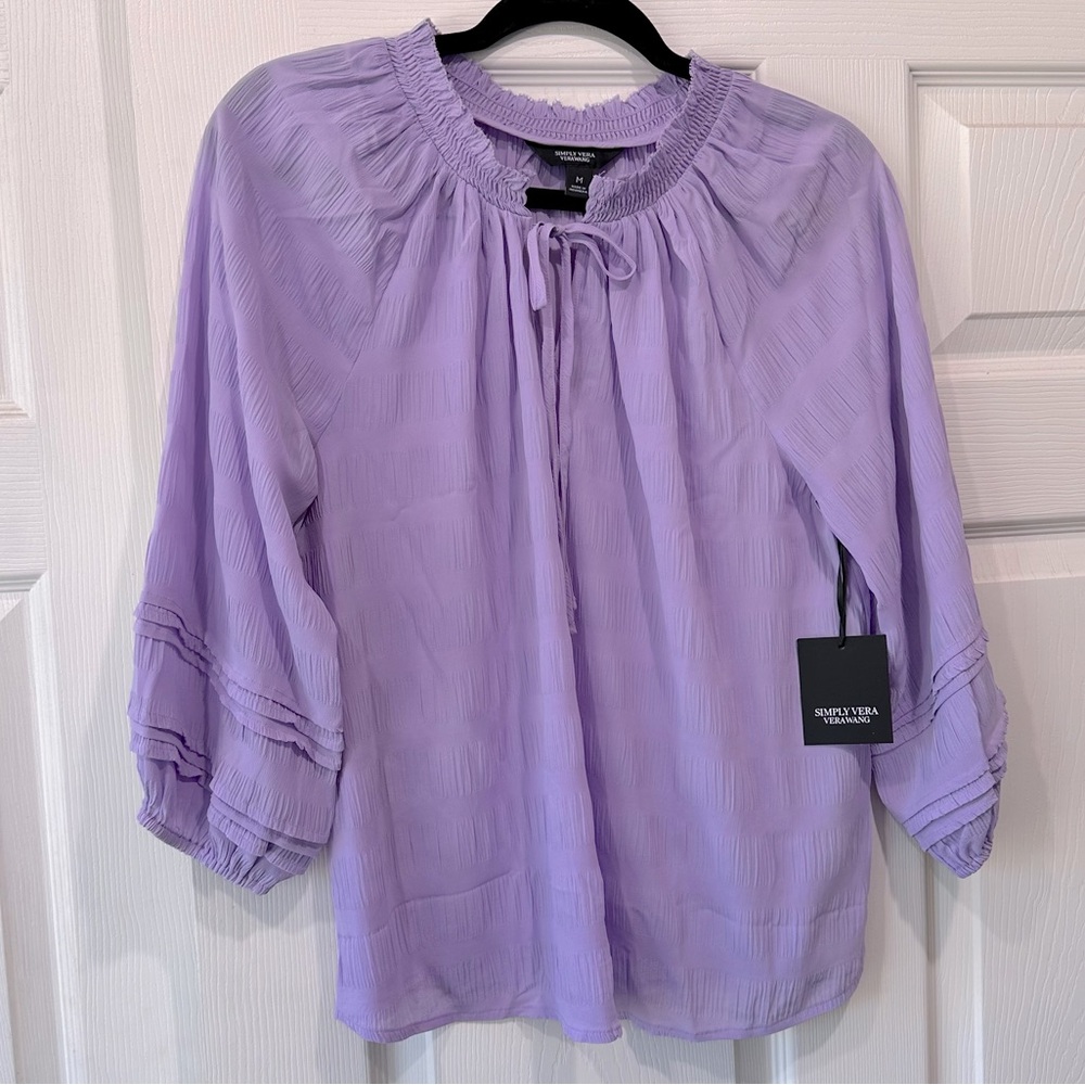 Lovely in lavender! Blouse by Vera Wang, Women’s Medium